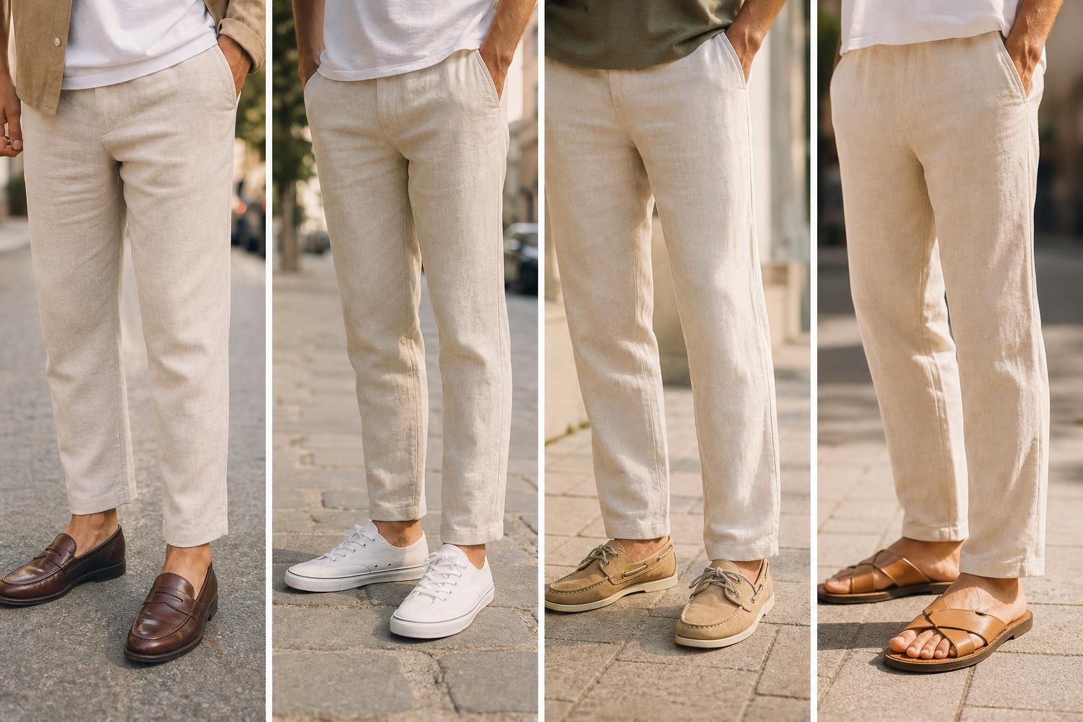 découvrez quelles chaussures choisir pour accompagner un pantalon en lin homme, alliant style et confort pour toutes les occasions.