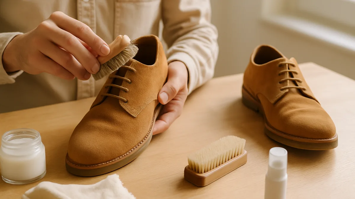 nettoyer chaussures daim — Nettoyer des chaussures en daim : le protocole complet, tache par tache